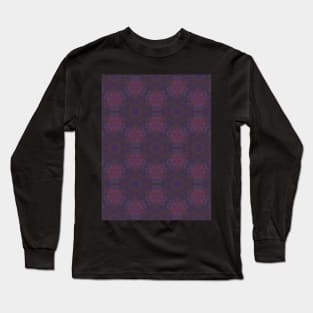 Deep Dark Purple Circular Pattern - WelshDesignsTP003 Long Sleeve T-Shirt